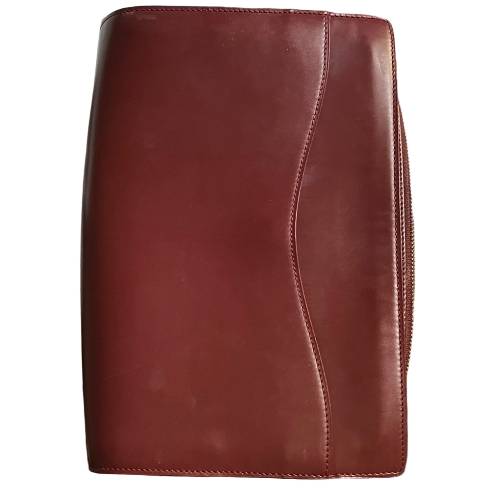 CARTIER Vintage Burgundy Leather Clutch